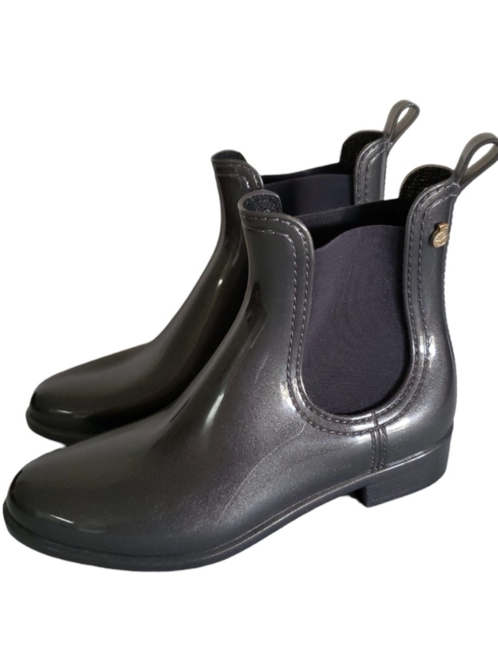 Lemon Jelly Grey Ankle Chelsea Rain Boot Size 38 (7.5 U.S.)
